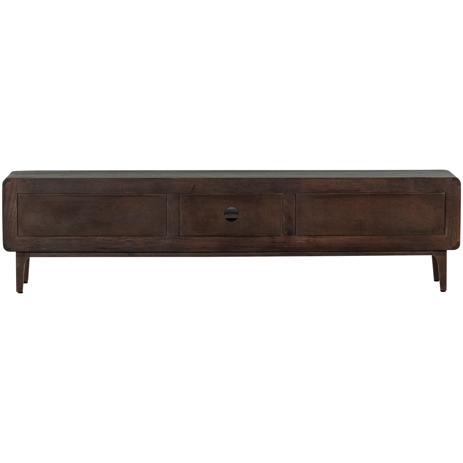 TV Möbel LIYA 200 cm Mangoholz dunkelbraun Kommode Lowboard