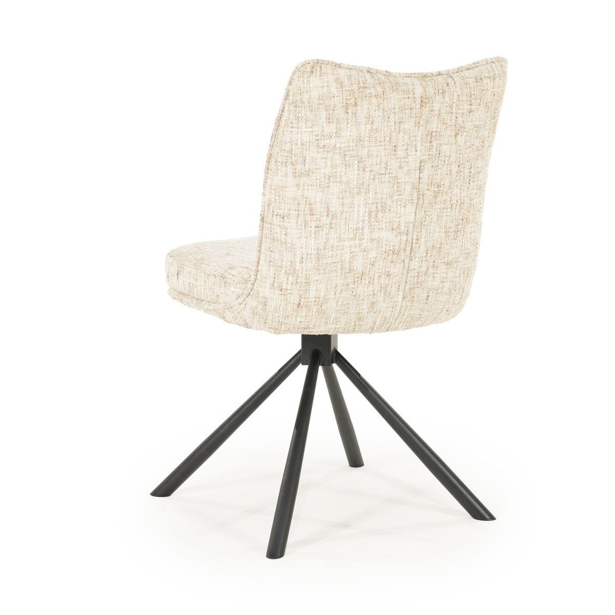Drehstuhl Ferre Stoff beige Vierfußstuhl Esszimmerstuhl
