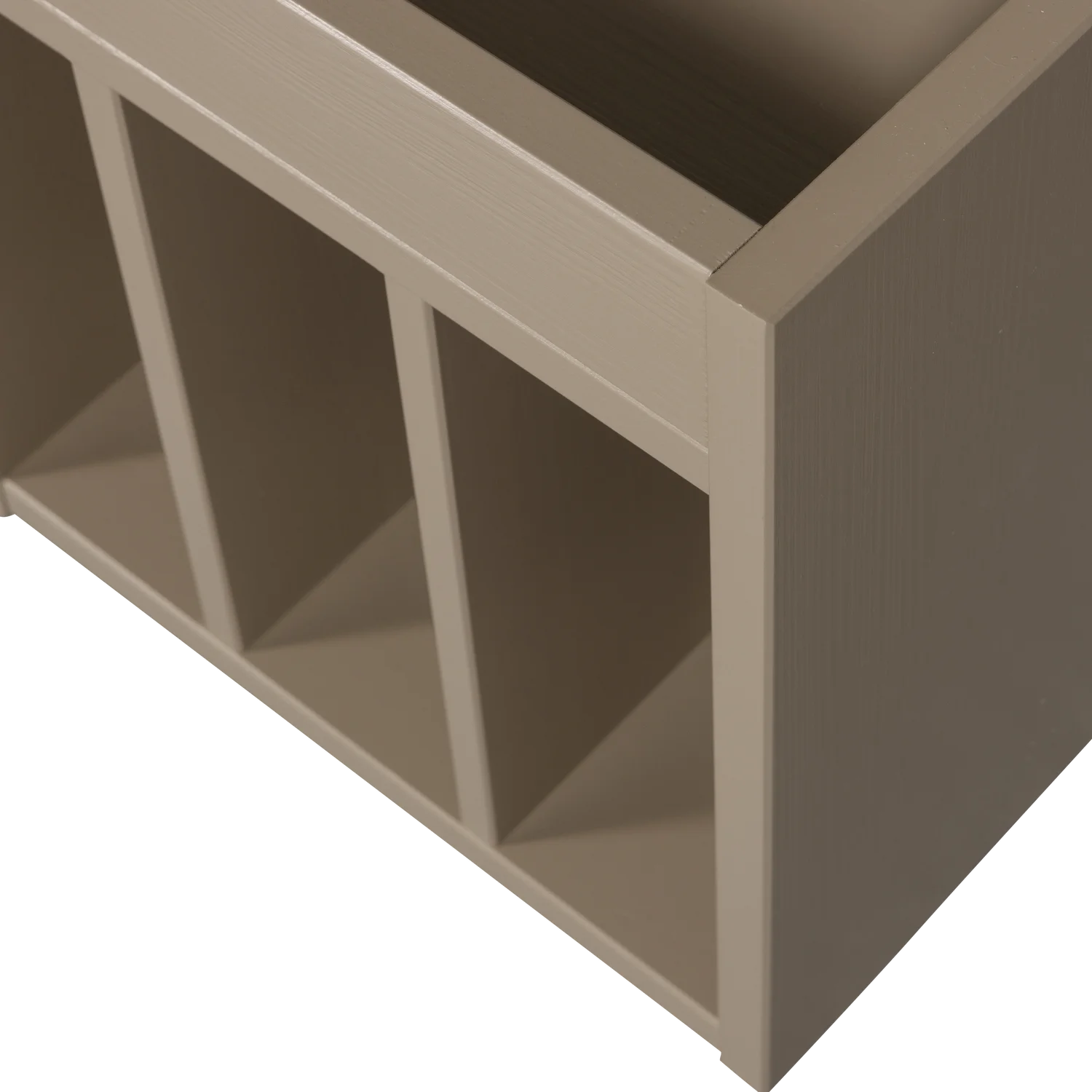 HIFI Schrank TURNER LP Regal Kommode Kiefernholz Massivholz schlammfarben