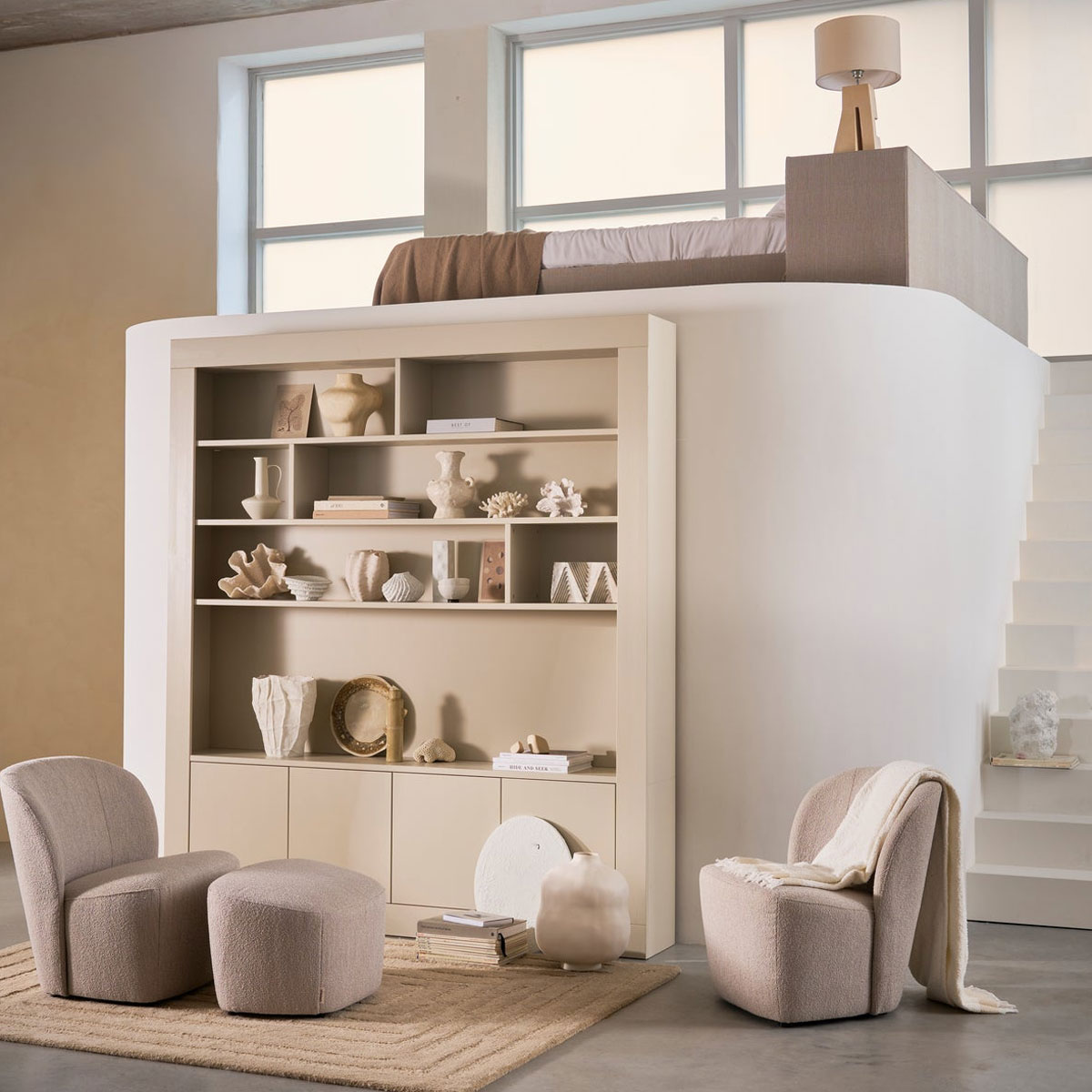 vtwonen Schrank WALLCOVER B 210 cm Kiefernholz staubfarben Schrankwand