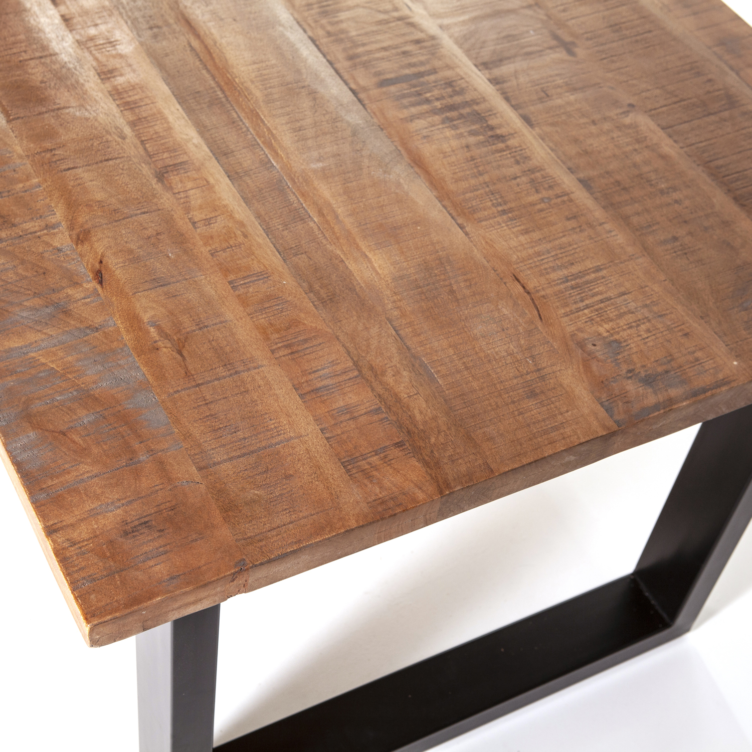 Esstisch 200 x 100 cm Mangoholz U-Form
