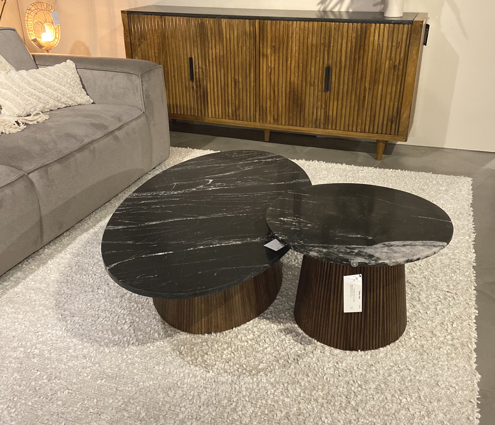 Couchtisch Maxim oval 120 x 70 cm Marmor