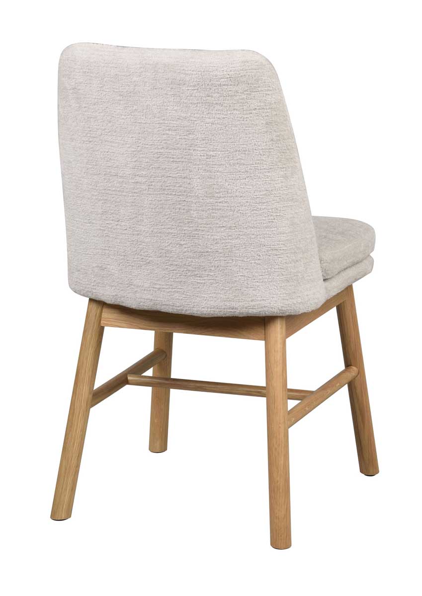 Esszimmerstuhl ALVA Stoff beige Beine aus Eiche