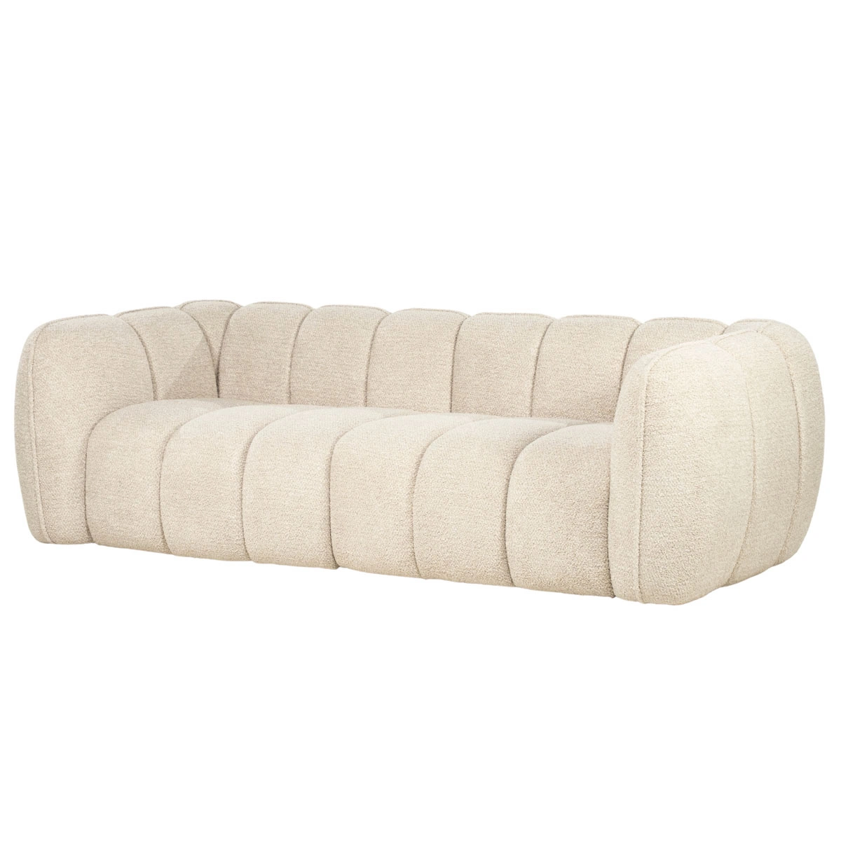 BY-BOO Sofa Cubetto taupe 220 cm Stoffbezug  