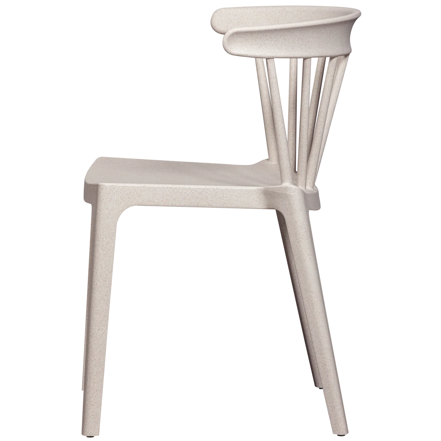 2er Set Gartenstuhl Kunststoff BLISS BIOFASER off white melange stapelbar