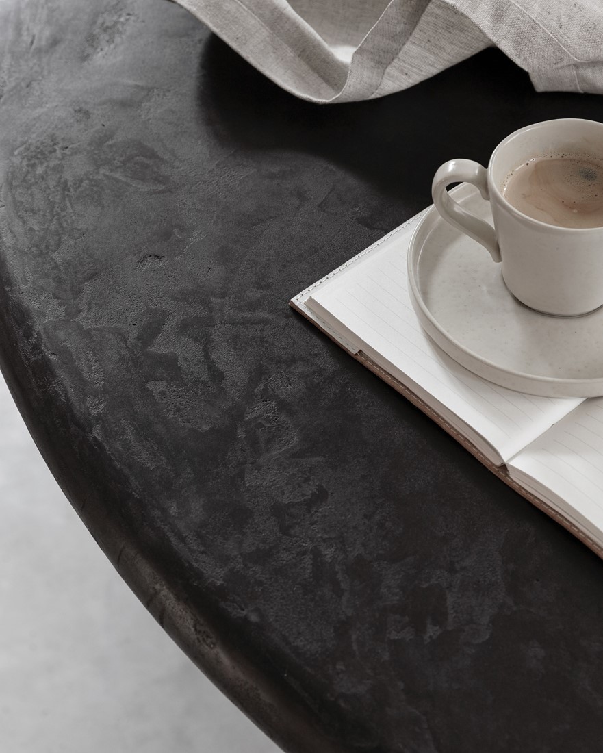 Esstisch CLIO rund Ø 140 cm Mortex schwarz