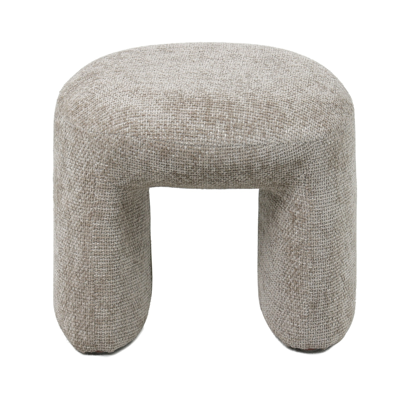Hocker SAVEN Sitzhocker Stoff taupe