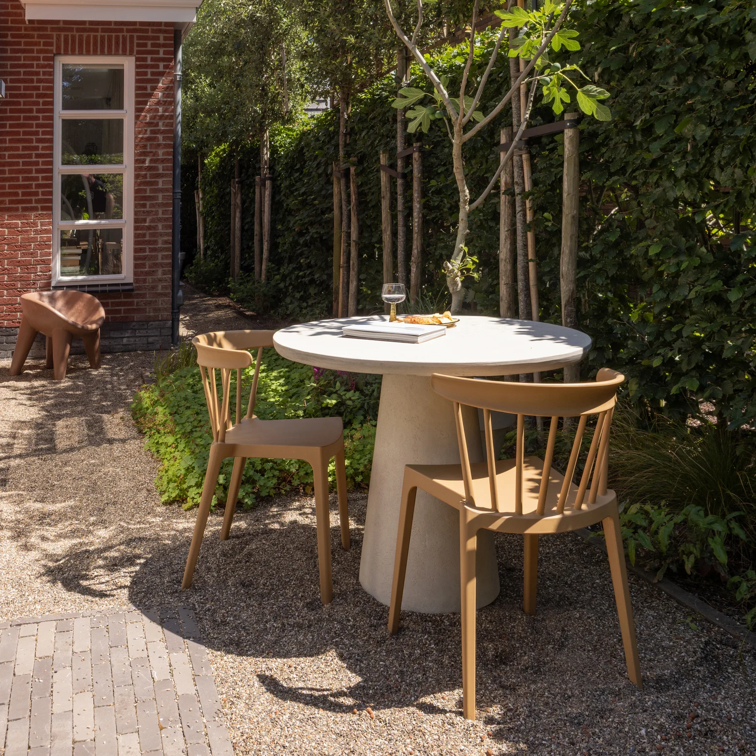 Gartentisch KEVON rund Ø 100 cm Beton natur