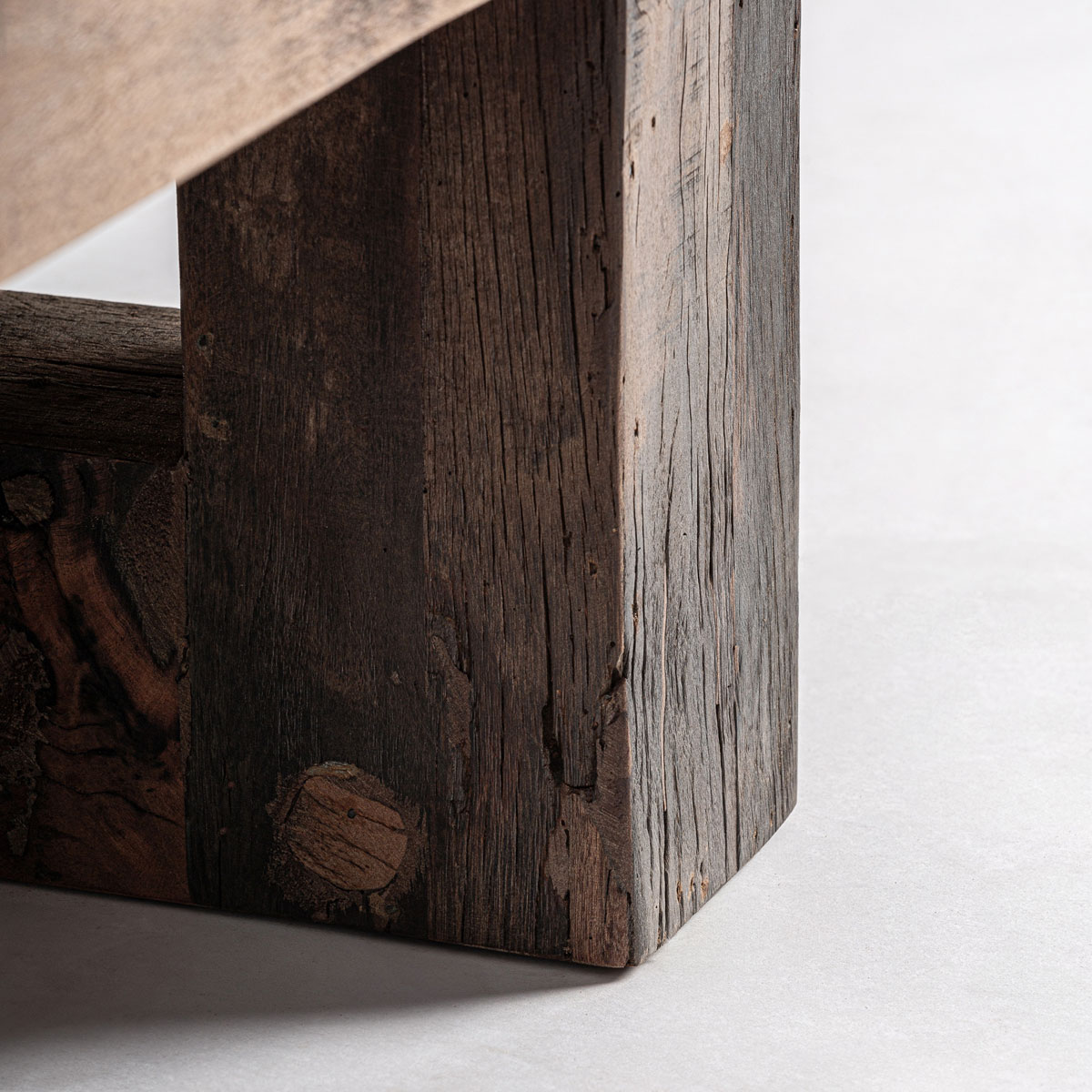Couchtisch LOSSE 160 x 80 cm Altholz rustikal braun