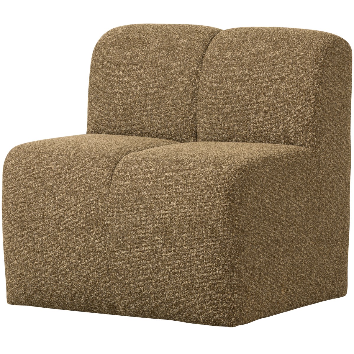 Esszimmerbank Eckbank MOJO 84 cm Element Bouclé gelb/braun melange