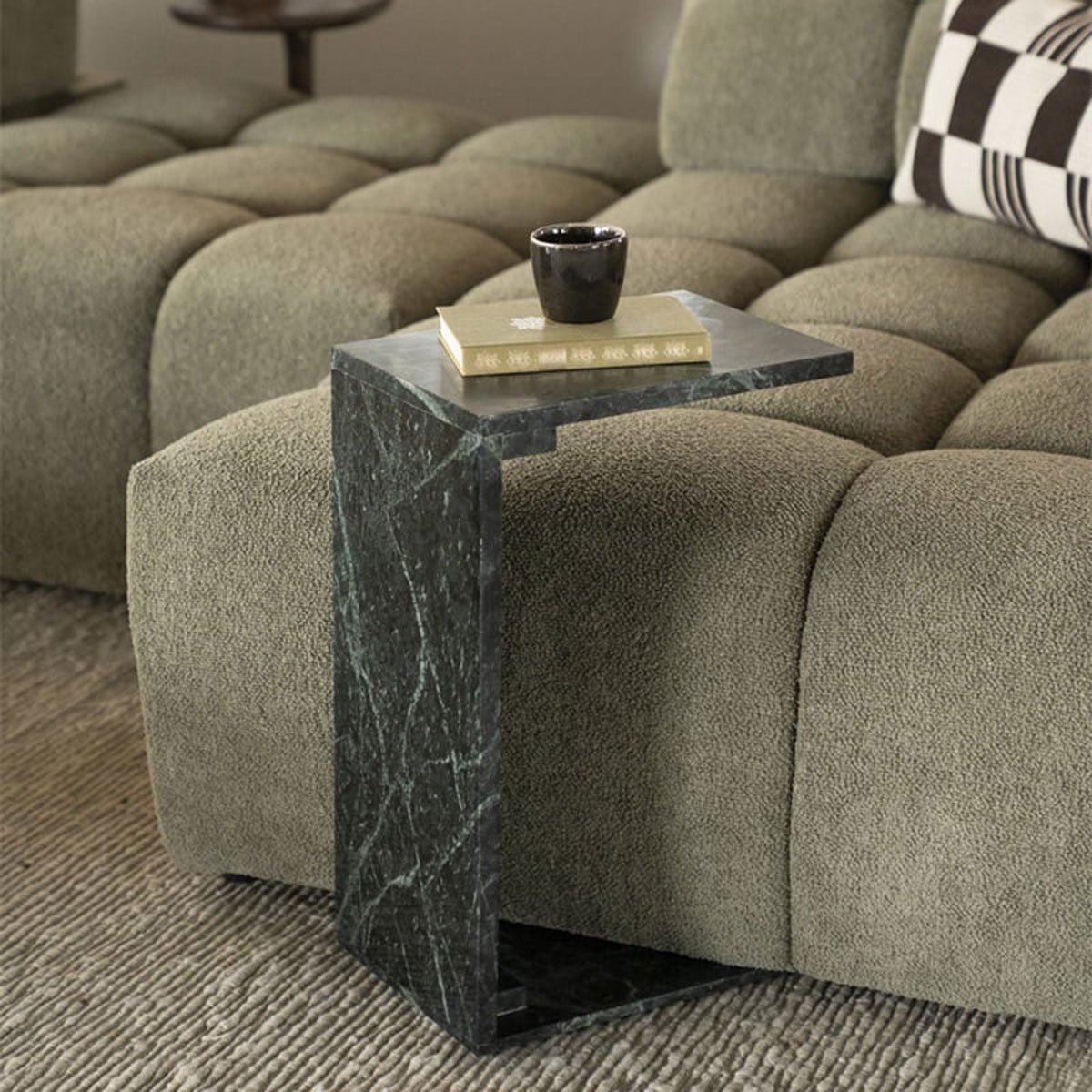 Beistelltisch Laptoptisch Mirage H 56 cm Marmor grün