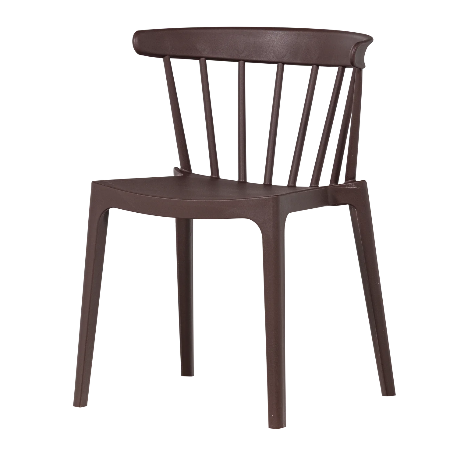 2er Set Gartenstuhl Kunststoff BLISS BIOFASER lila braun stapelbar