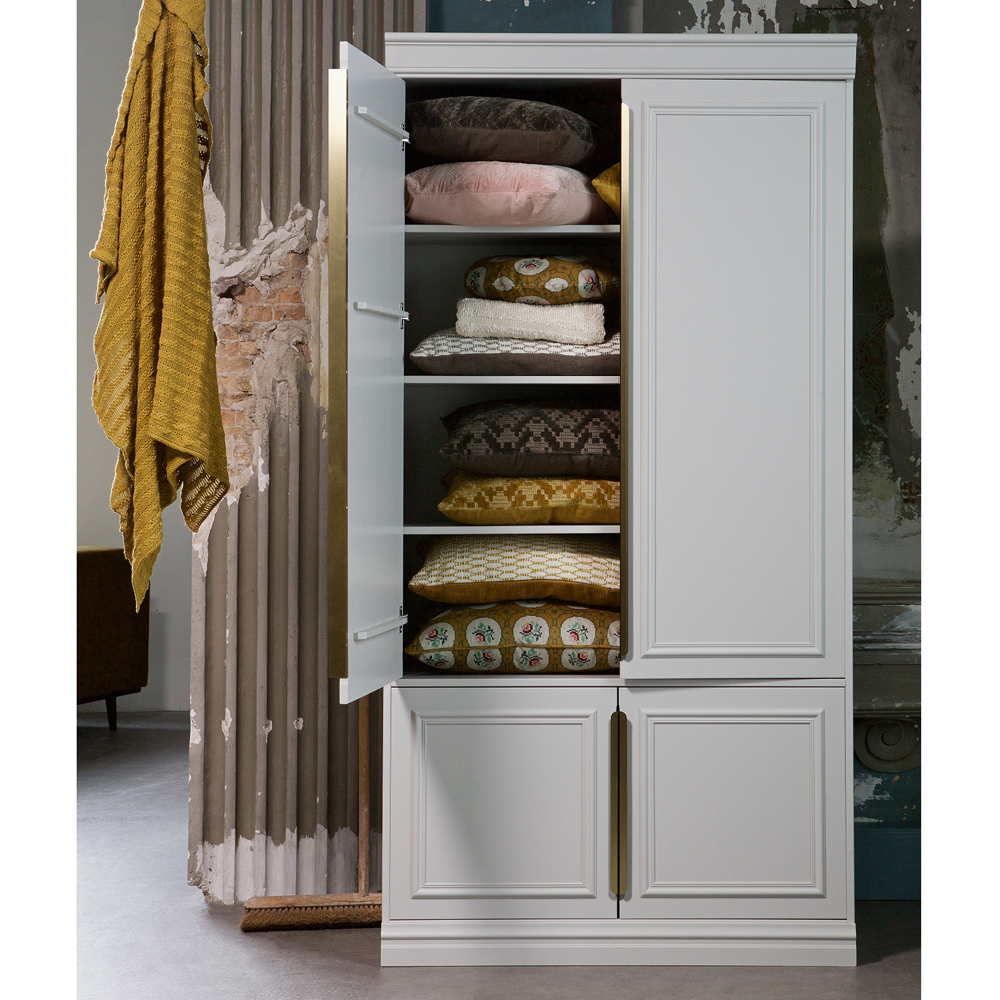 Schrank Organize Kiefer hellgrau Kleiderschrank