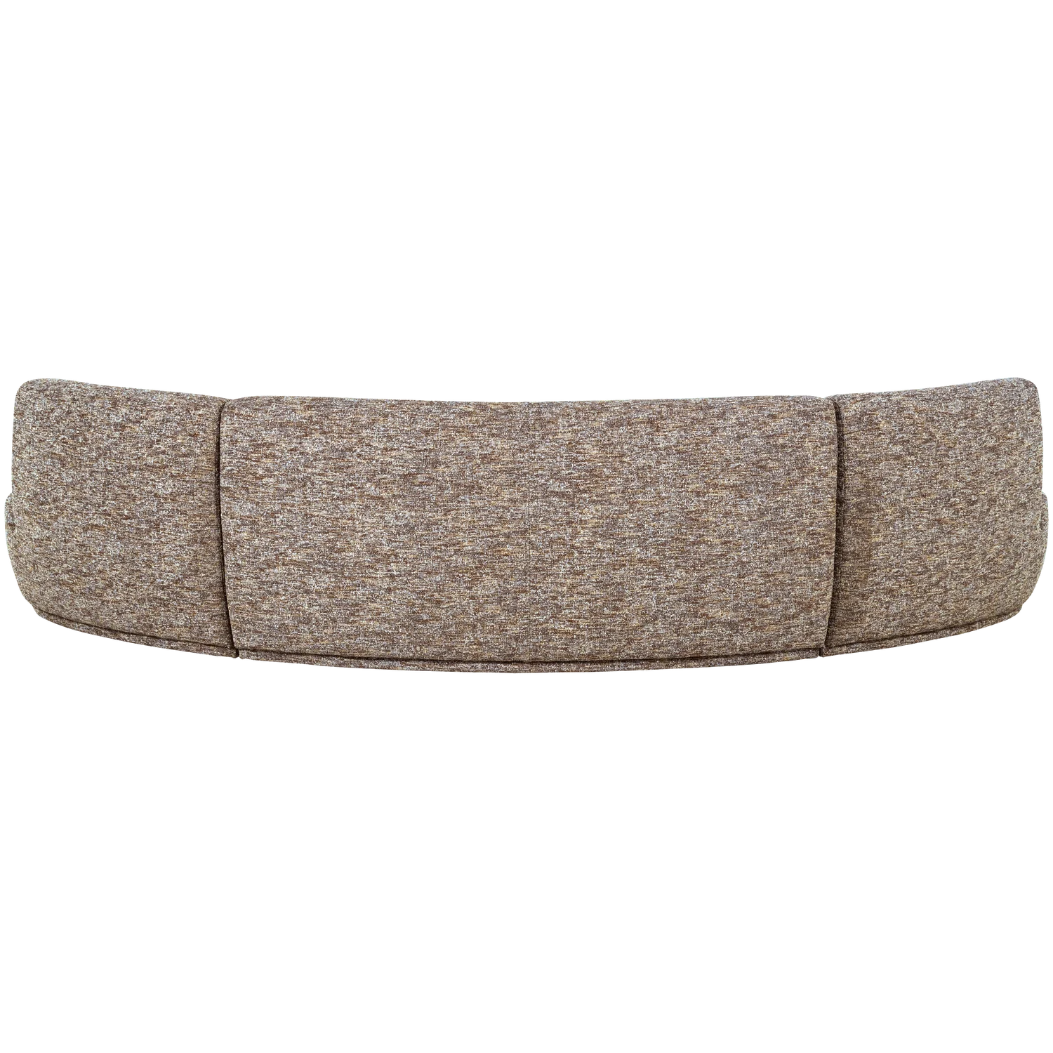 6 Sitzer Sofa BATAVIER halbrund Webstoff Melange hellbraun