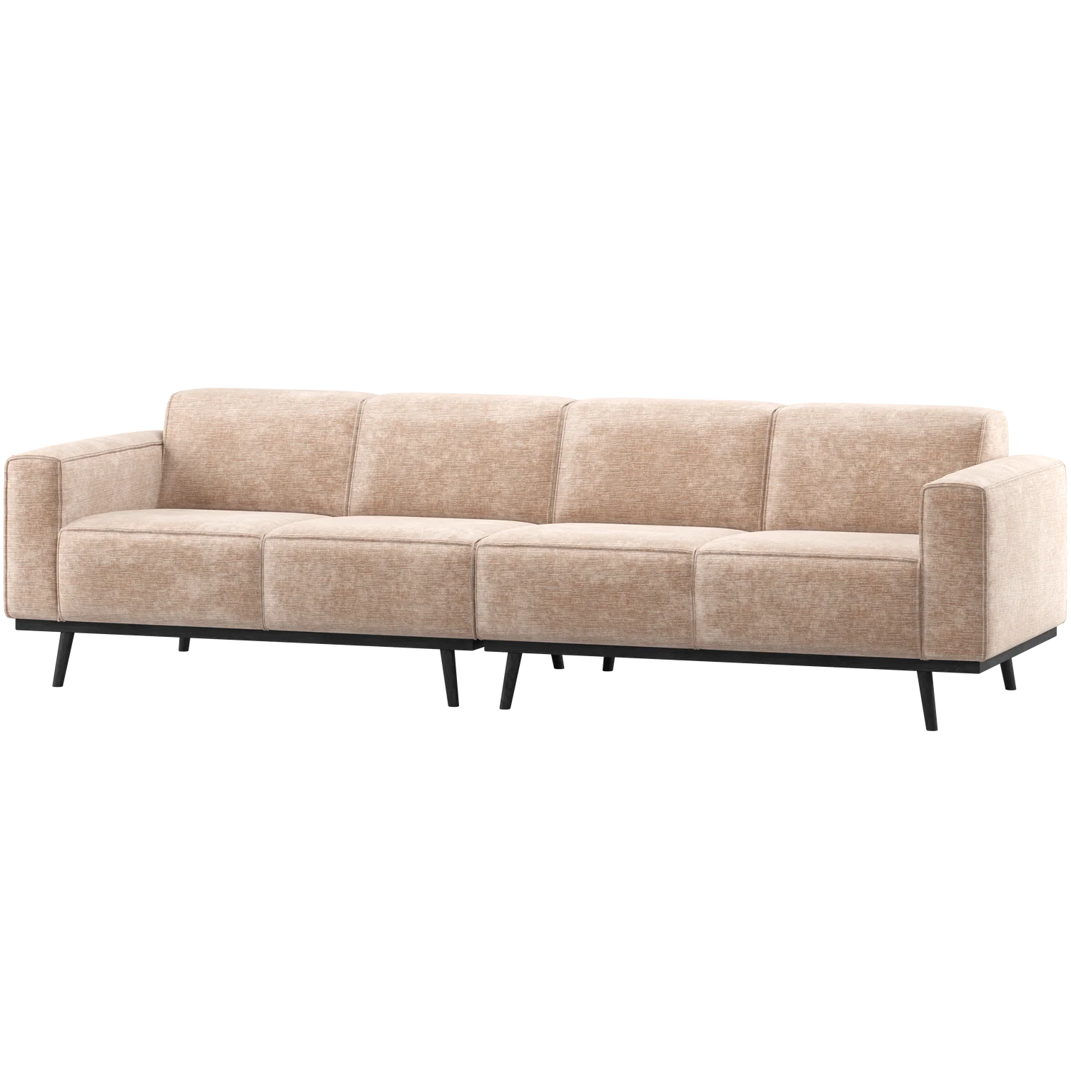 4 Sitzer Sofa Statement 280 cm Chenille-Samt natur Couch