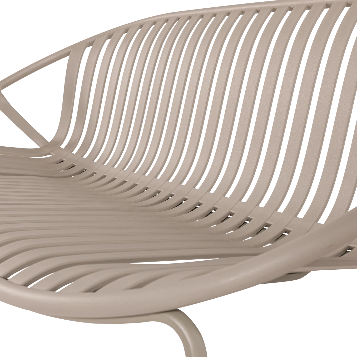 Outdoor 2 Sitzer Gartenbank BRUCE 131 cm Metall sandfarben