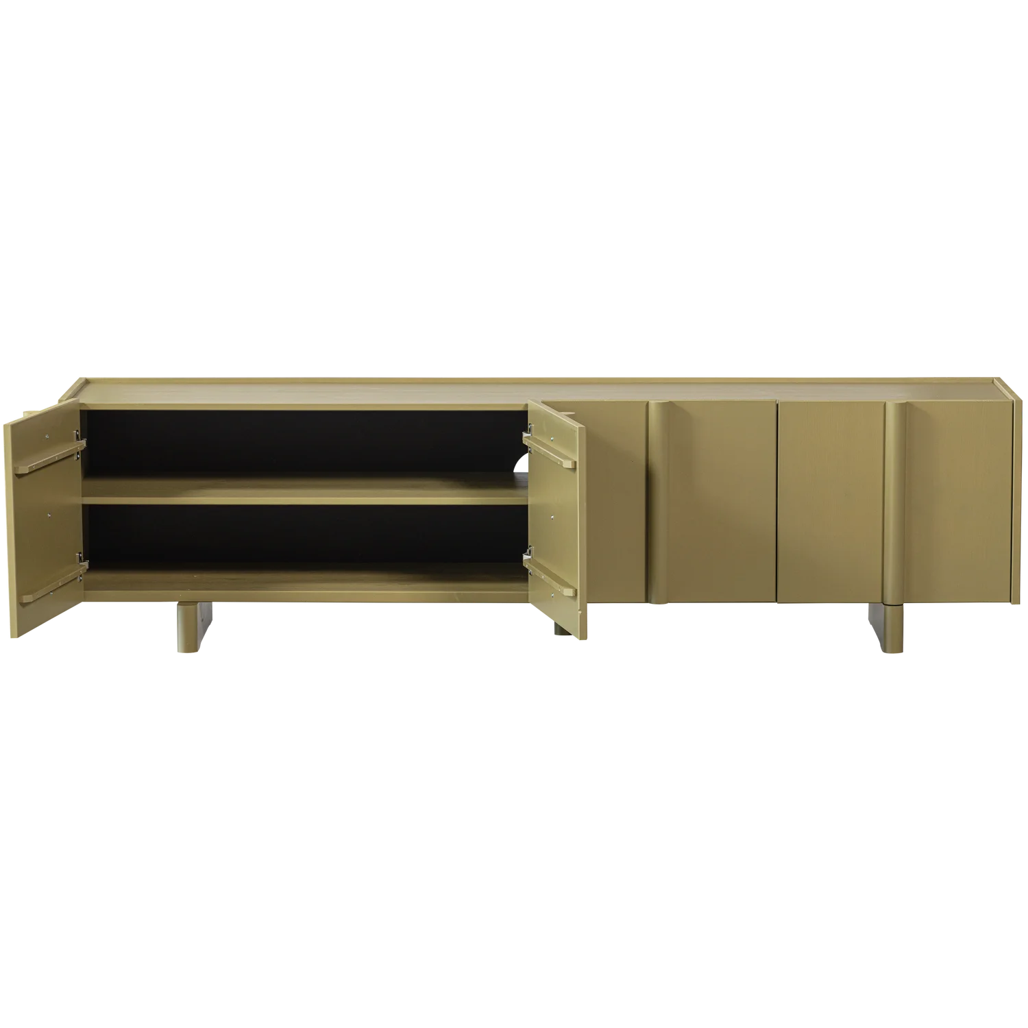 TV Möbel Lowboard BASU 200 cm Kiefernholz mossgrün