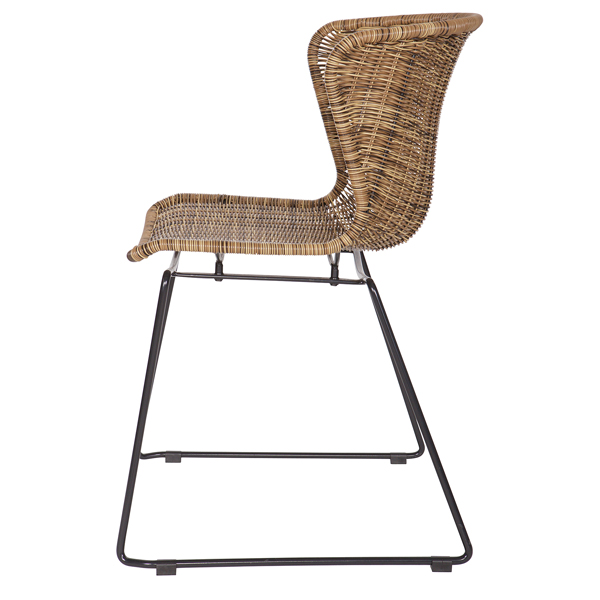 woood 2er Set Gartenstuhl Stuhl WINGS Kunstrattan Poly Rattan natur