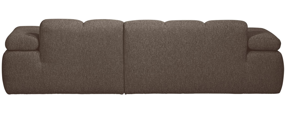 woood Chaiselongue Sofa MOJO rechts Bouclé braun melange
