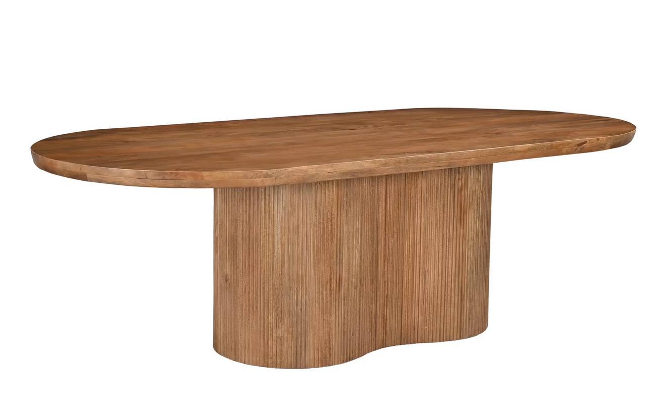 Esstisch MARSEILLE 250 cm oval Mango Holz natur hellbraun