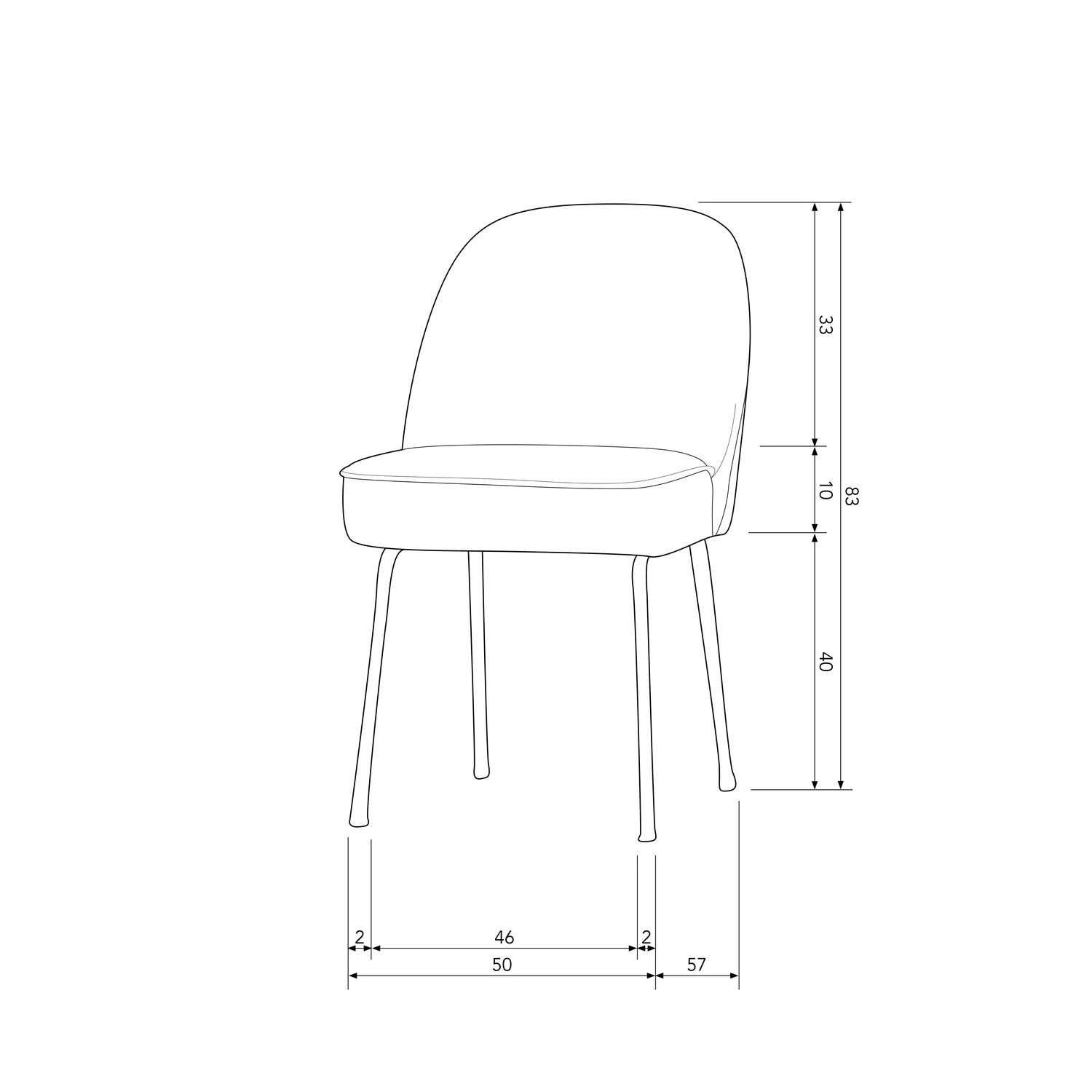 2er Set Esszimmerstuhl Vogue Webstoff warmes grün