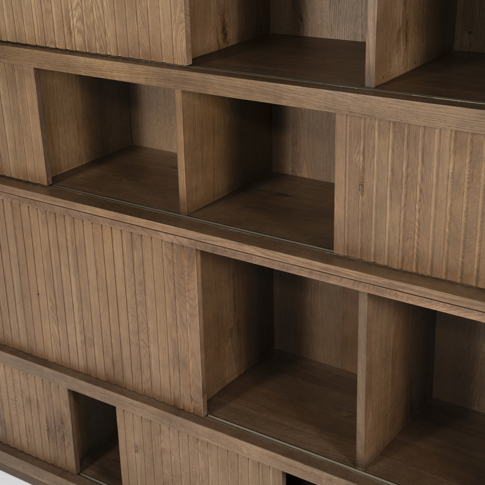 Bücherschrank MILO 180 cm Eiche braun