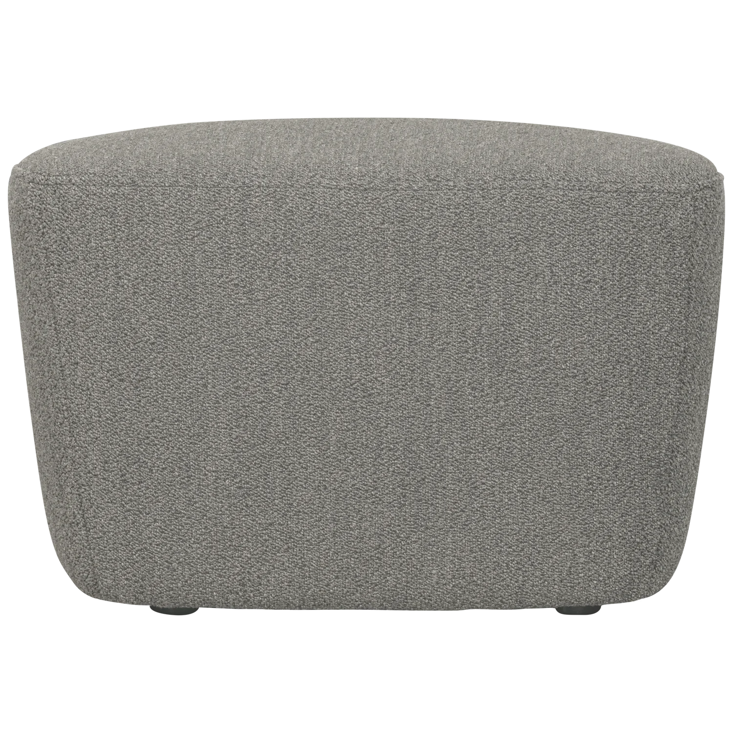 Pouf LOFTY 62 x 48 cm Hocker Sitzhocker Bouclé grau