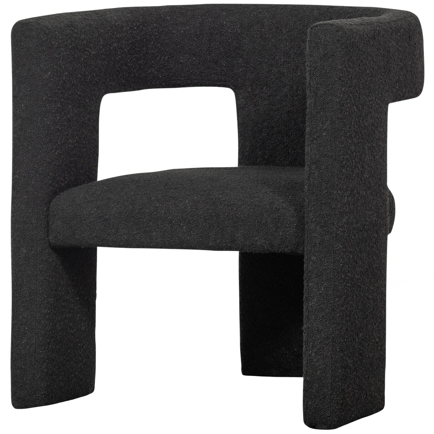 Sessel TIWA Stoff Bouclé dunkelgrau