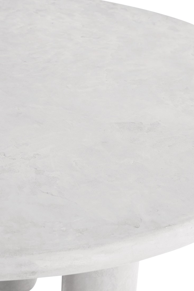 Esstisch CLIO rund Ø 140 cm Mortex cremeweiß