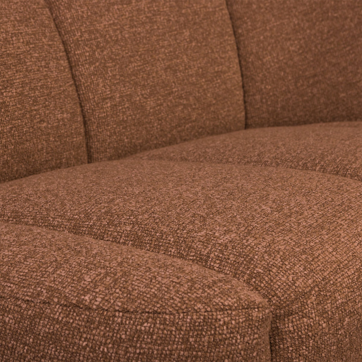 woood 2 Sitzer Sofa Bank MOJO rechts Bouclé rostbraun meliert