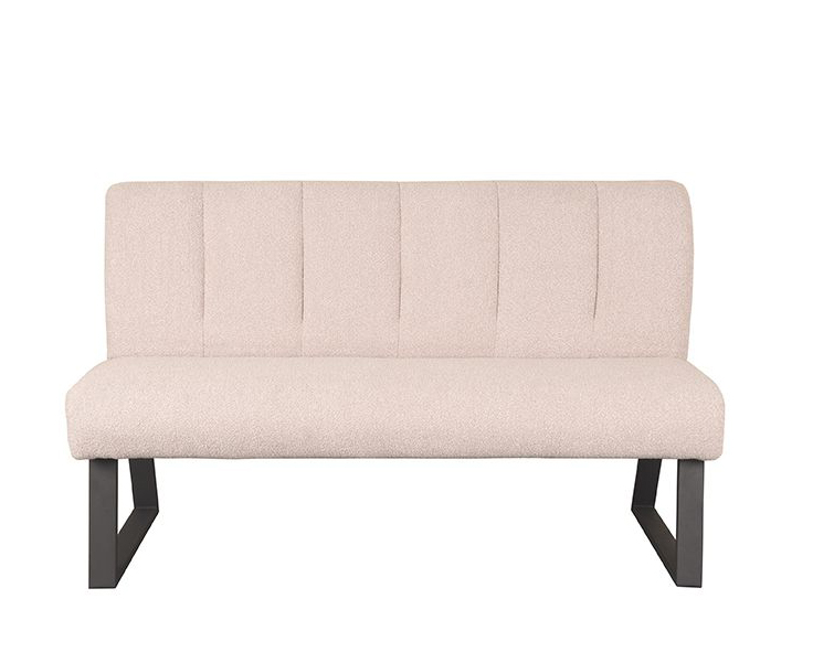 Esstischbank Küchenbank ALVA Bouclé Stoff natur 150 cm