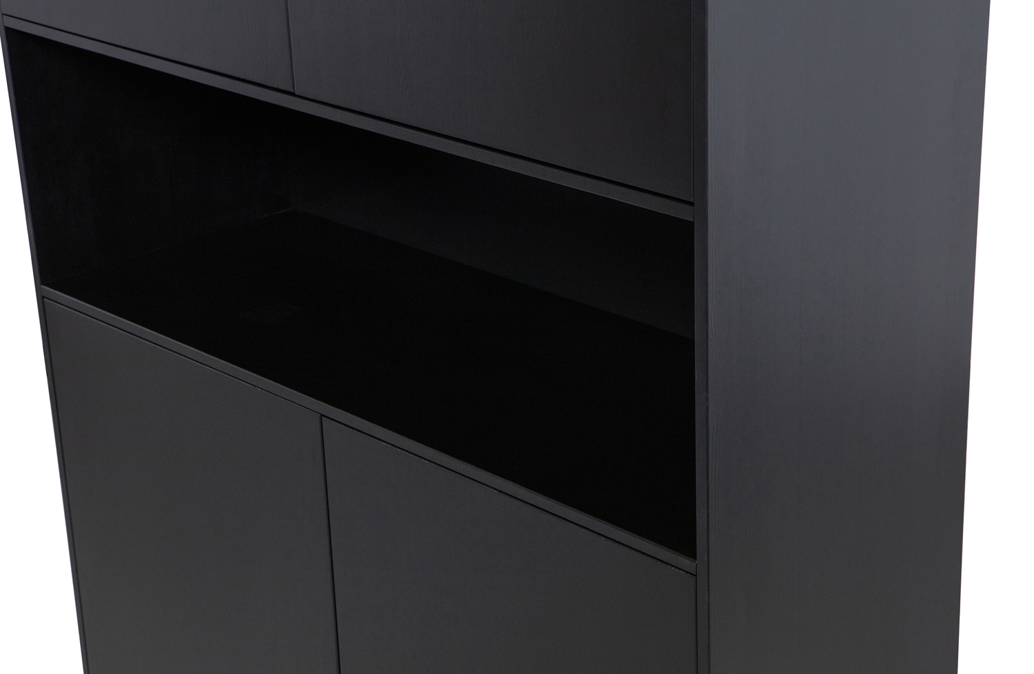 woood Schrank Finca H 210 cm Schrank Kiefer schwarz