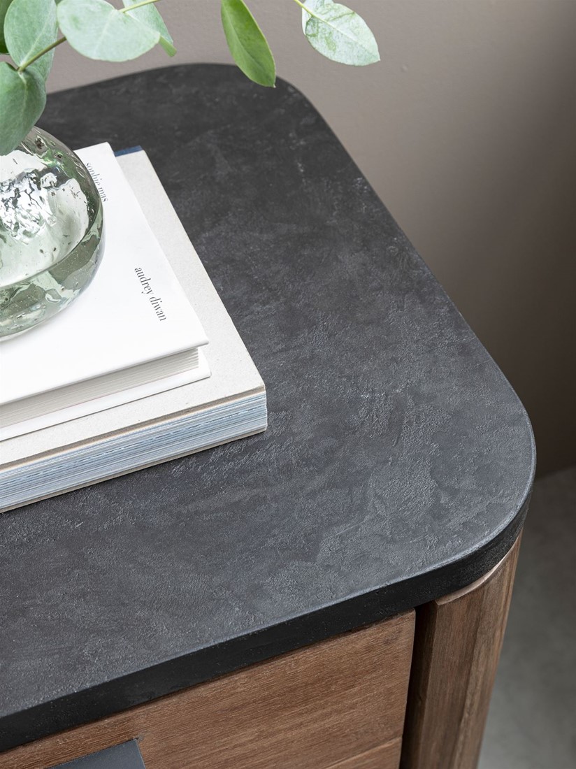 TV Möbel Soho 150 cm hängend recyceltes Teakholz Mortex Lowboard