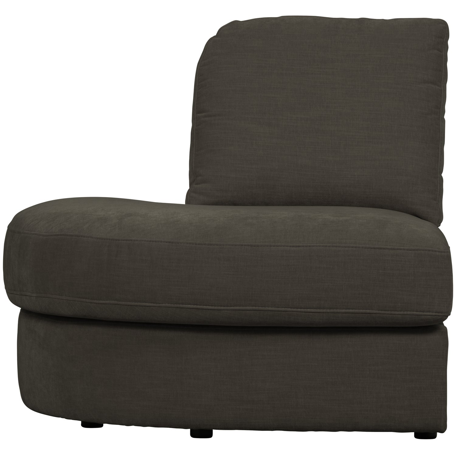 Sofaelement Eckbank FAMILY runde Ecke links Webstoff anthrazit