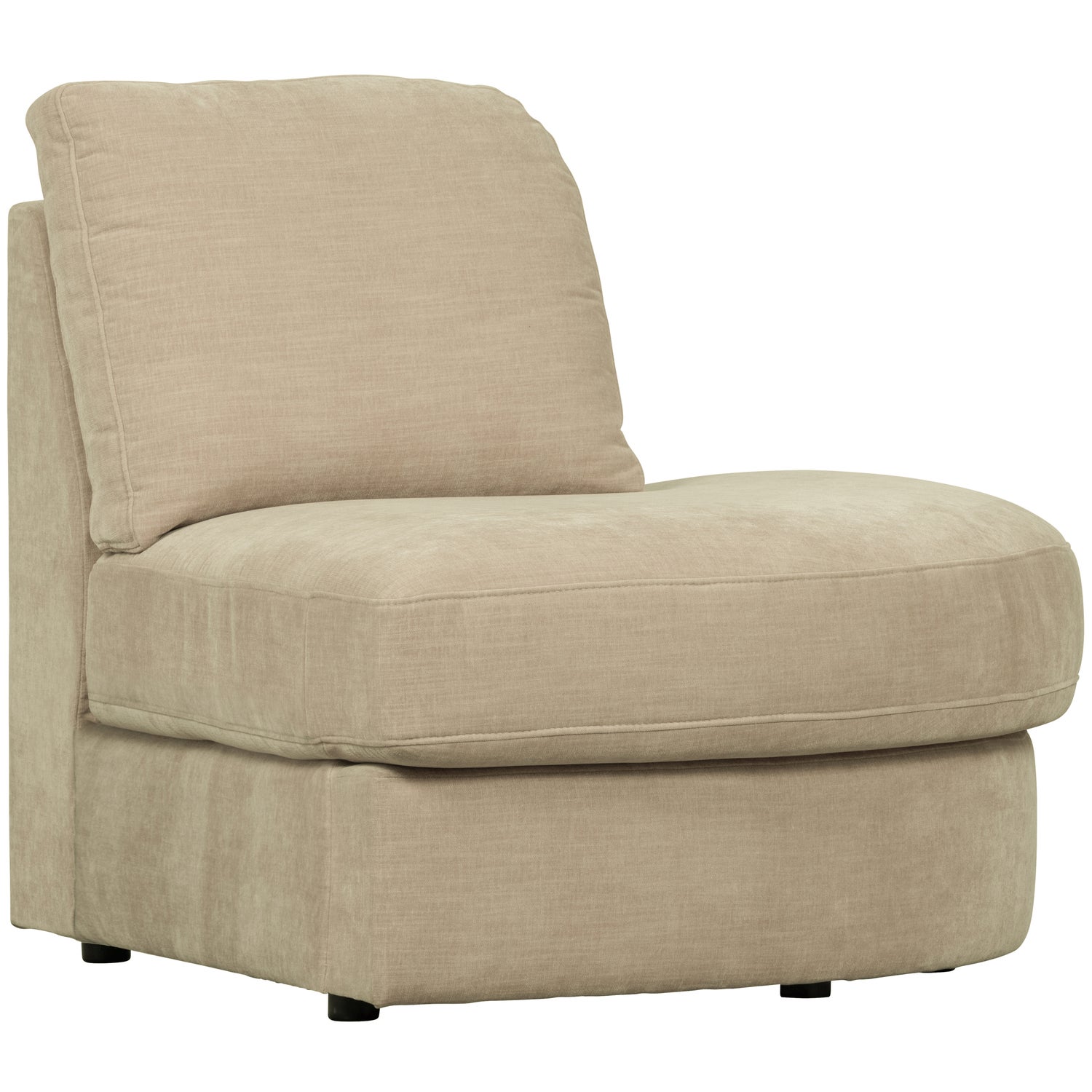 Sofaelement Eckbank FAMILY runde Ecke rechts Webstoff sand