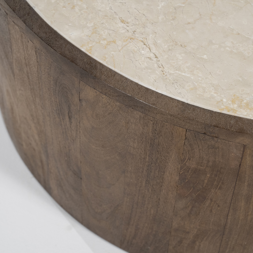 Couchtisch Mailand 2´er Set rund Marmor