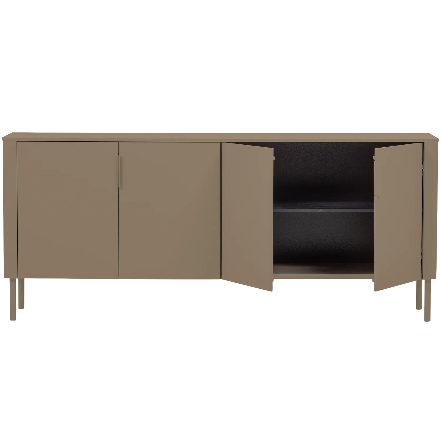 Sideboard GUNNAR 200 cm mit 4 Türen Kiefernholz schlammfarben Kommode