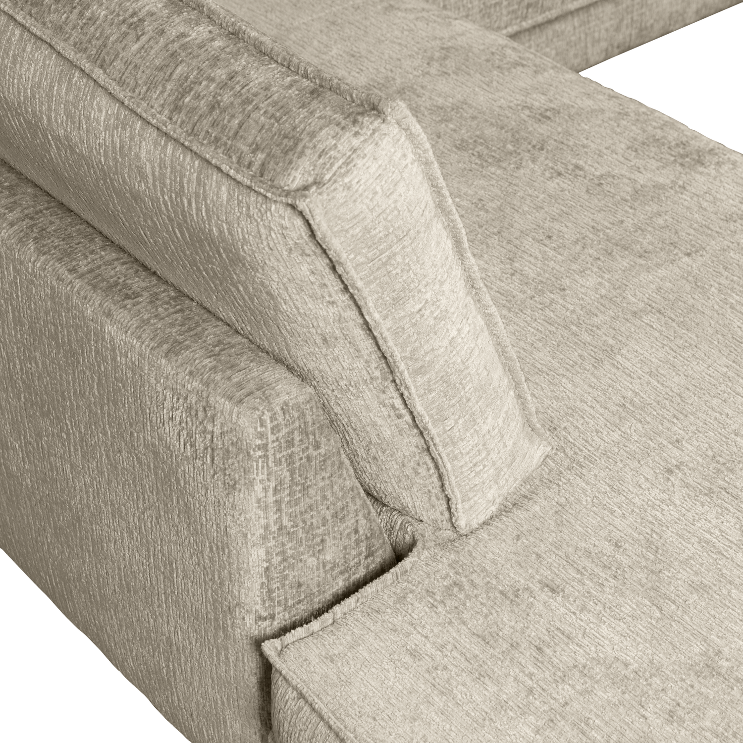 Eckgarnitur Rodeo Struktur Samt wheatfield Couch Sofa Ecksofa Longchair links