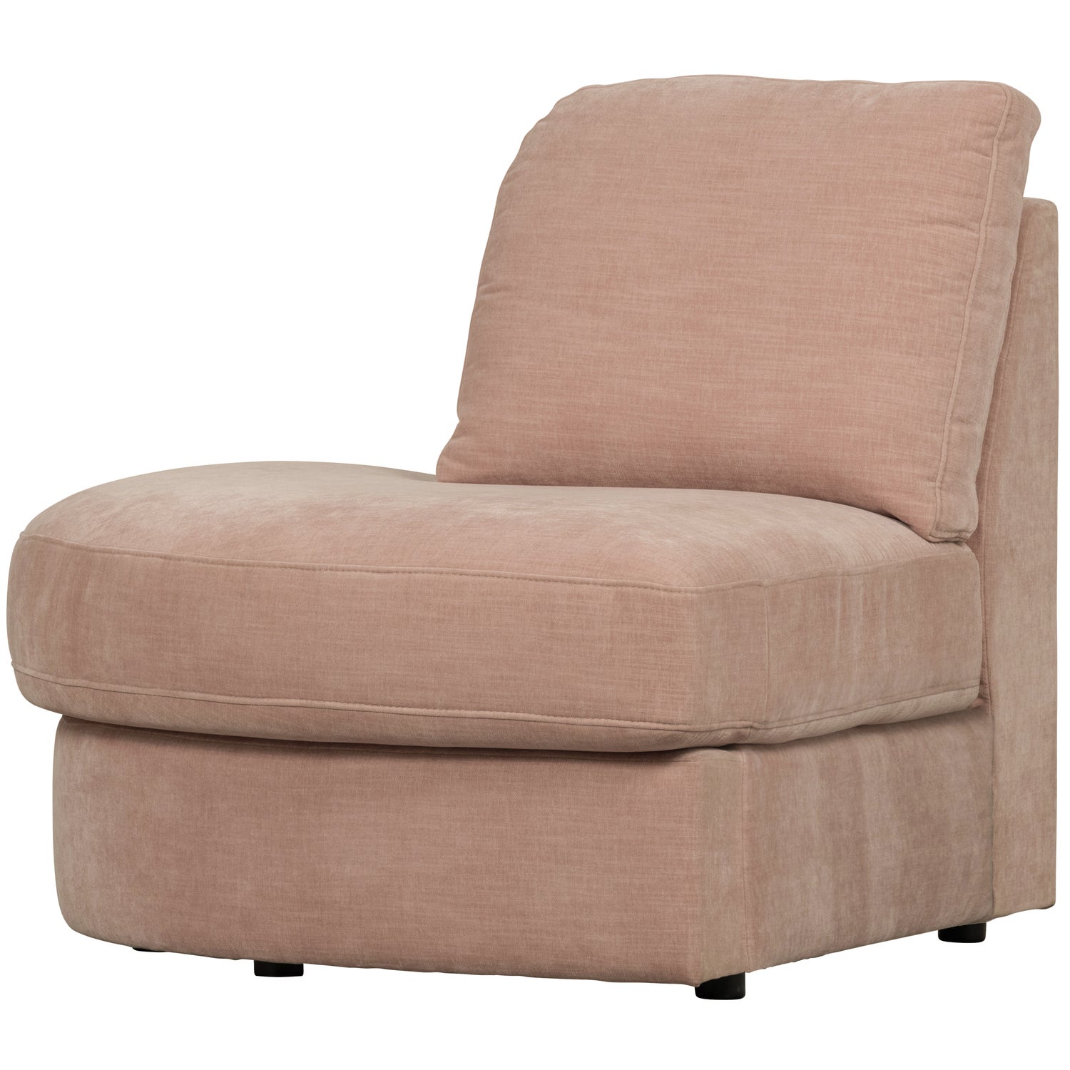Sofaelement Eckbank FAMILY runde Ecke links Webstoff rosa