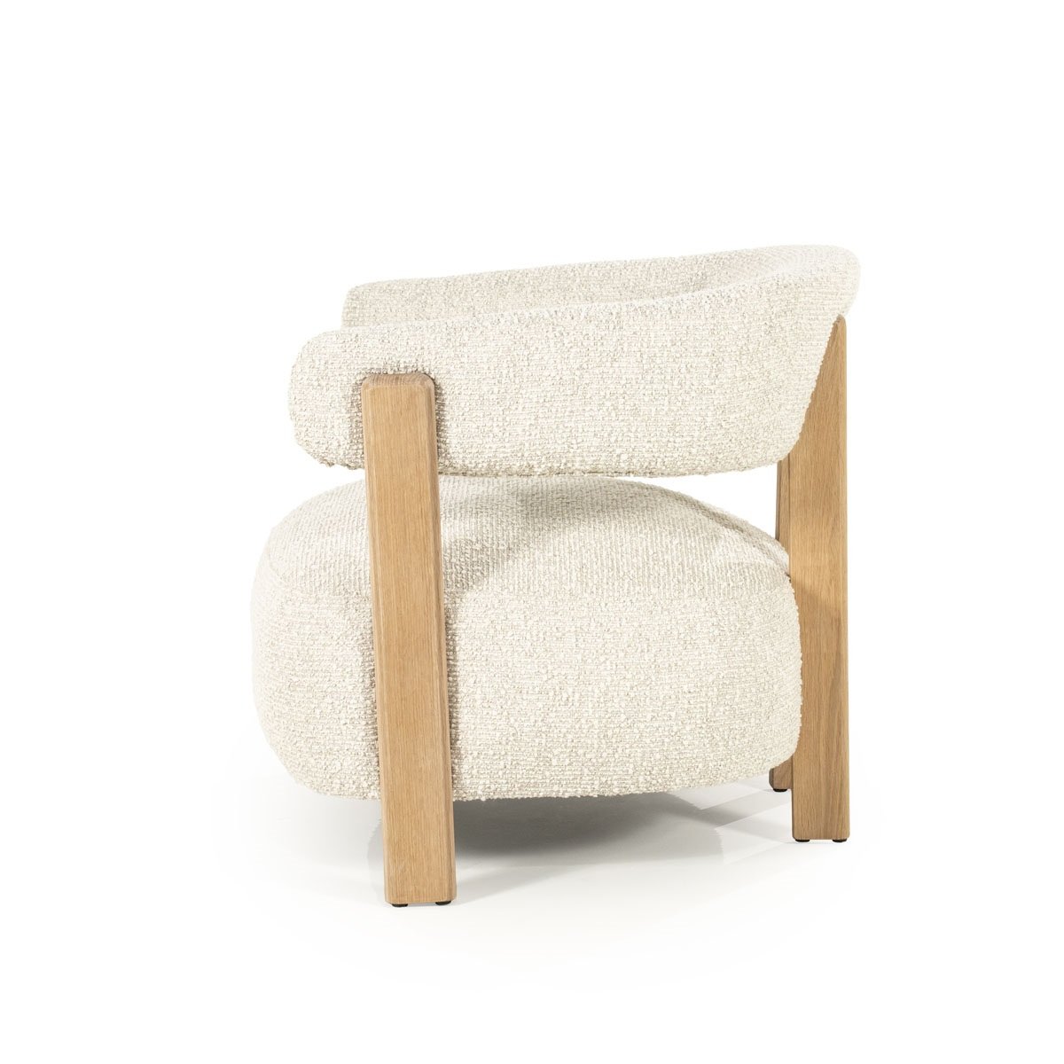 Sessel Lola Eichenholz Stoff beige Hush Relaxsessel Fernsehsessel