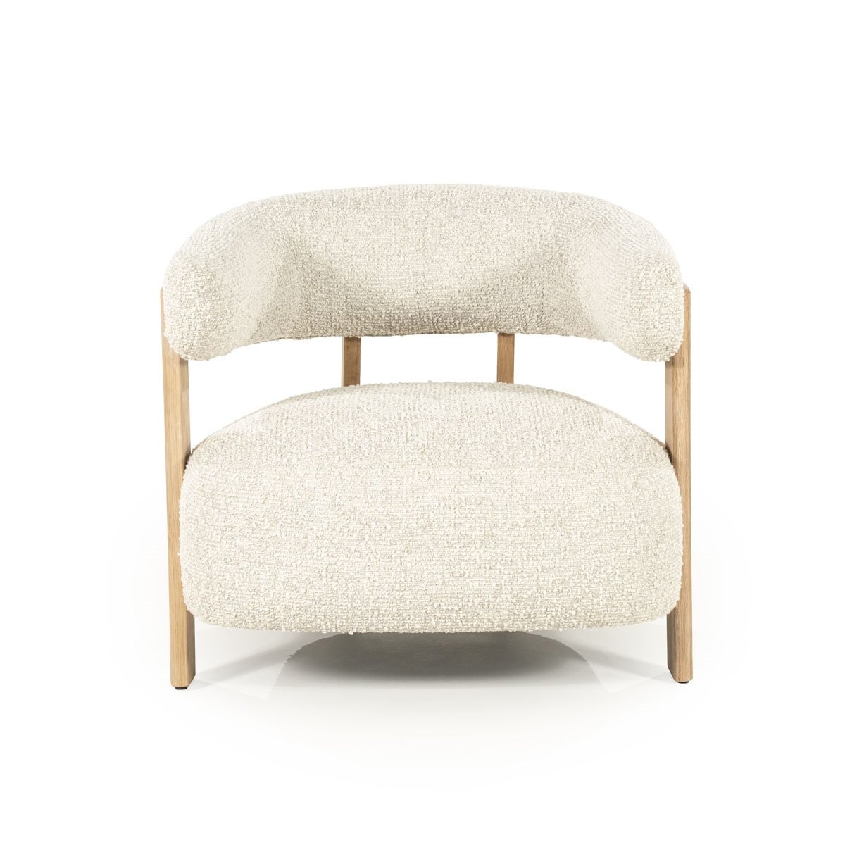 Sessel Lola Eichenholz Stoff beige Hush Relaxsessel Fernsehsessel