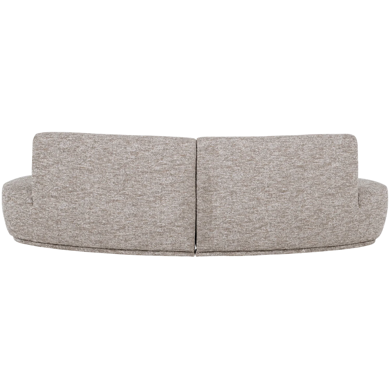 4 Sitzer Sofa BATAVIER halbrund Webstoff Melange sandfarben