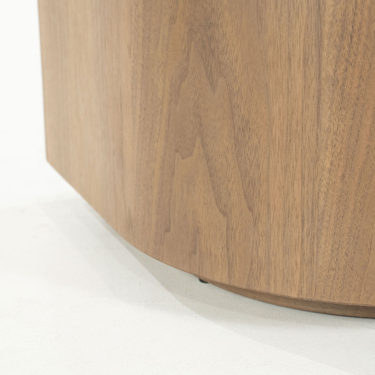 Beistelltisch Jules Tropfenform MDF Wallnuss Furnier hellbraun