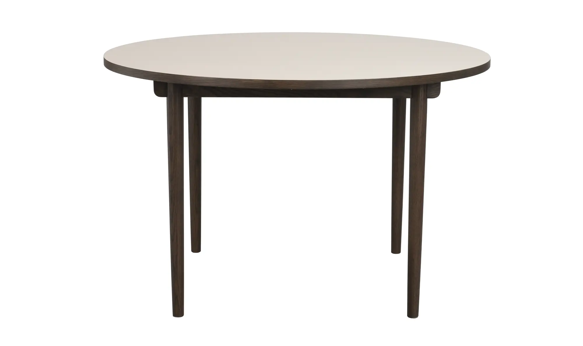 Esszimmergruppe VAIRMOUNT komplett Esstisch rund Ø 120 cm beige braun mit 4 Stühlen