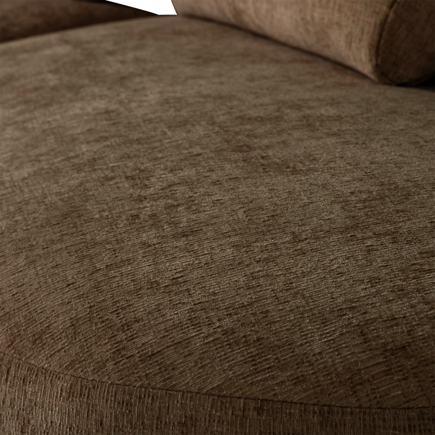 4 Sitzer Sofa BATAVIER halbrund Velvet Melange braun