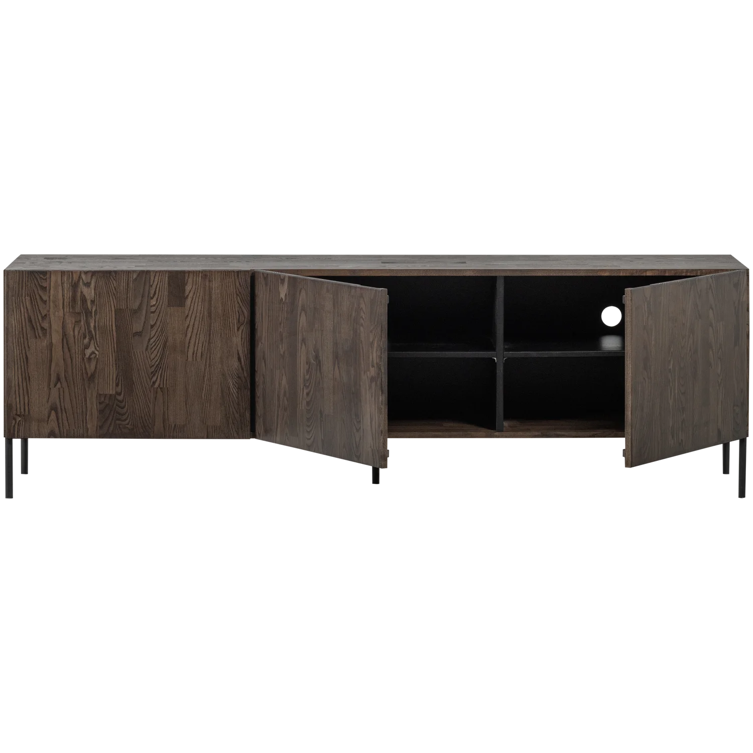 TV Möbel Lowboard BONO Gravure 180 cm Esche braun