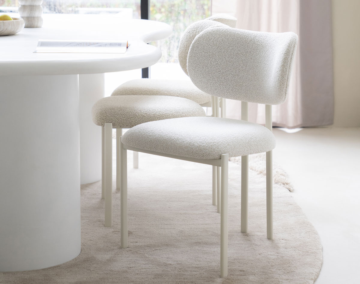 2er Set Esszimmerstuhl Daybreak Bezug beige
