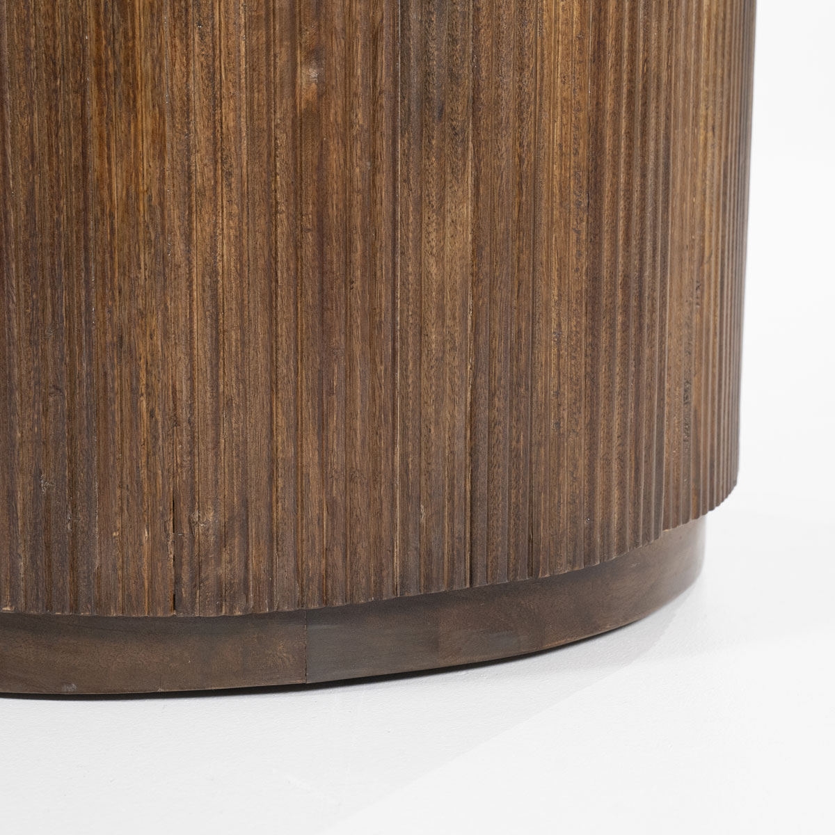 Schreibtisch Mari 129 x 60 cm Mangoholz braun Travertin