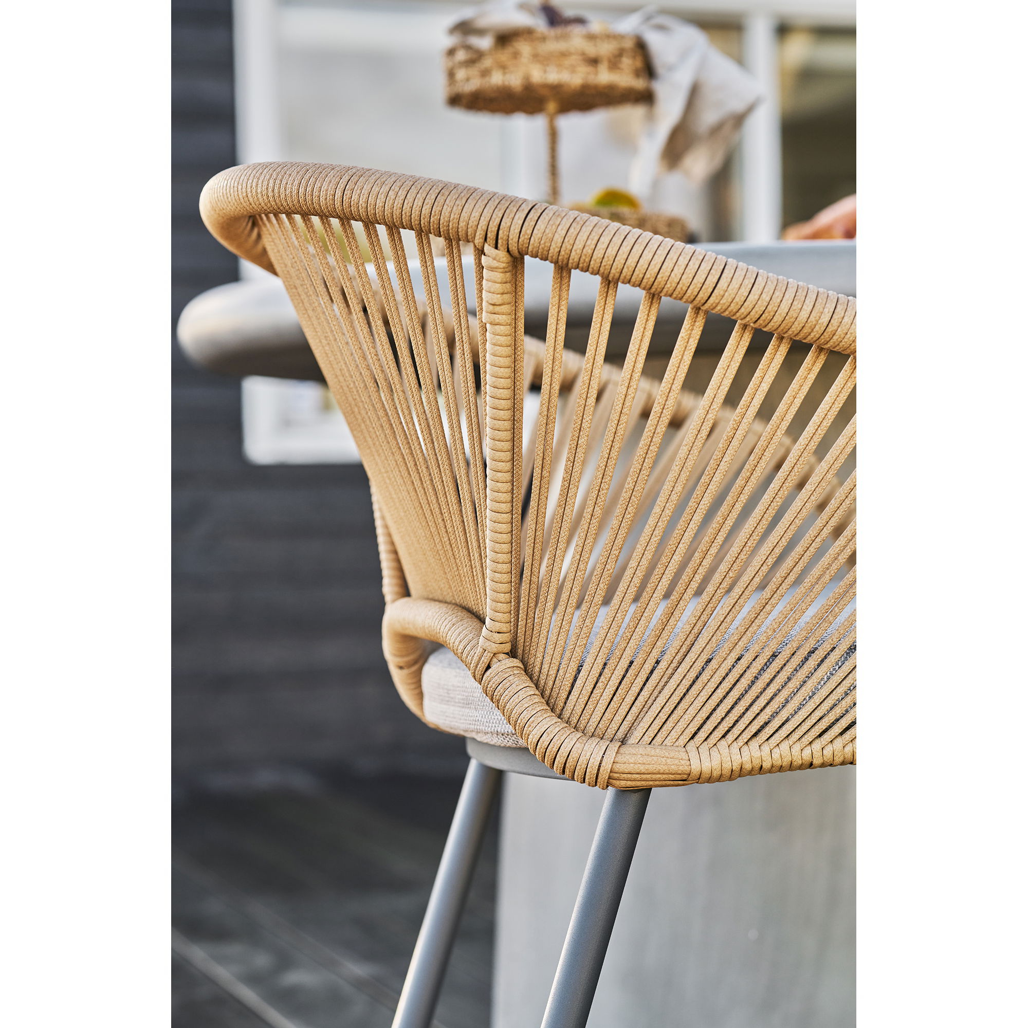 4er Set Gartenstuhl Armlehnstuhl ROMA Aluminium mit Kissen