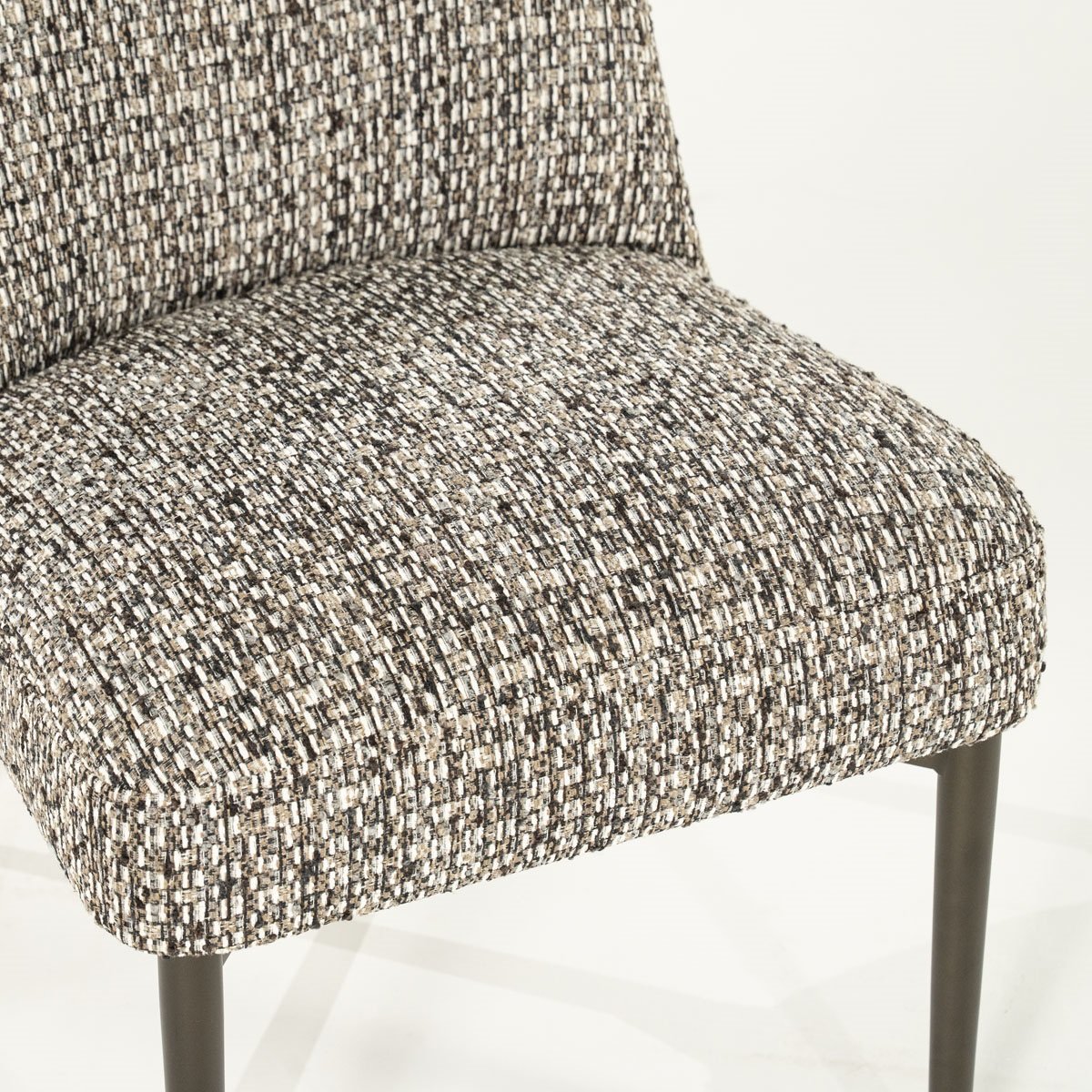 Esszimmerstuhl Tobias Vierfußstuhl Metall Stoff taupe